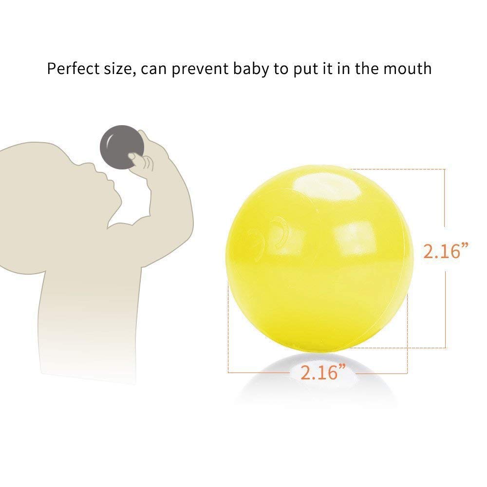 Wonder Space Soft Pit Balls, Chemical-Free Crush Proof Plastic Ocean Ball, BPA Free with No Smell, Safe for Toddler Ball Pit/Kiddie Pool/Indoor Baby Playpen - Image 4
