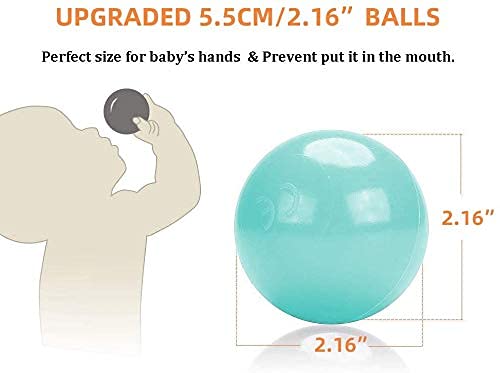 Wonder Space Soft Pit Balls, Chemical-Free Crush Proof Plastic Ocean Ball, BPA Free with No Smell, Safe for Toddler Ball Pit/Kiddie Pool/Indoor Baby Playpen - Image 4