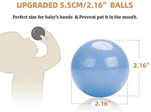 Wonder Space Soft Pit Balls, Chemical-Free Crush Proof Plastic Ocean Ball, BPA Free with No Smell, Safe for Toddler Ball Pit/Kiddie Pool/Indoor Baby Playpen - Image 3