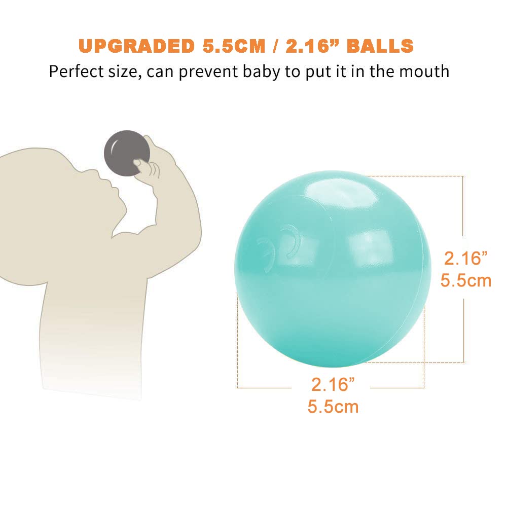 Wonder Space Soft Pit Balls, Chemical-Free Crush Proof Plastic Ocean Ball, BPA Free with No Smell, Safe for Toddler Ball Pit/Kiddie Pool/Indoor Baby Playpen - Image 4
