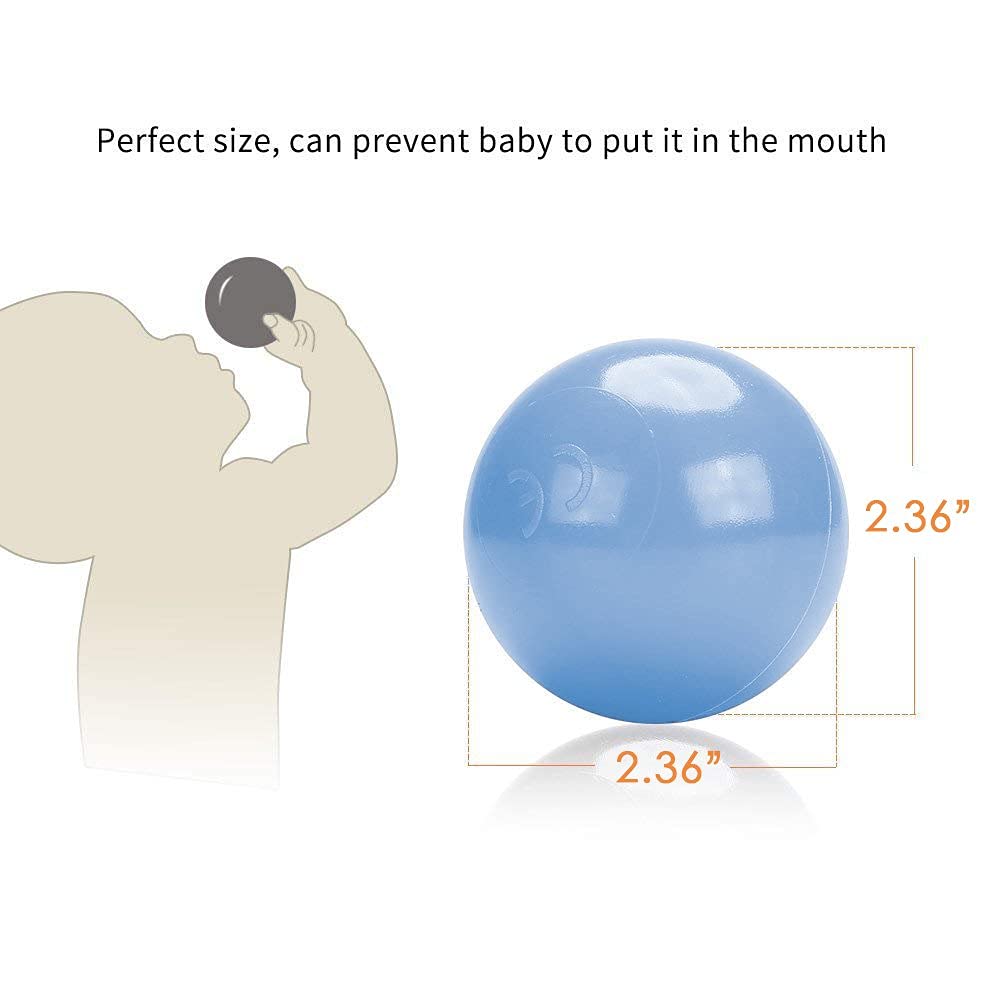 Wonder Space Soft Pit Balls, Chemical-Free Crush Proof Plastic Ocean Ball, BPA Free with No Smell, Safe for Toddler Ball Pit/Kiddie Pool/Indoor Baby Playpen - Image 4