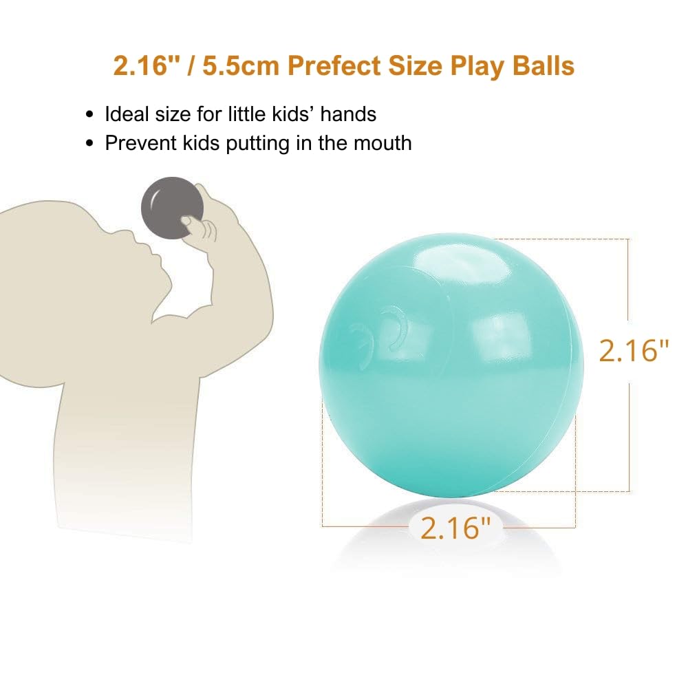 Wonder Space Soft Pit Balls, Chemical-Free Crush Proof Plastic Ocean Ball, BPA Free with No Smell, Safe for Toddler Ball Pit/Kiddie Pool/Indoor Baby Playpen - Image 4