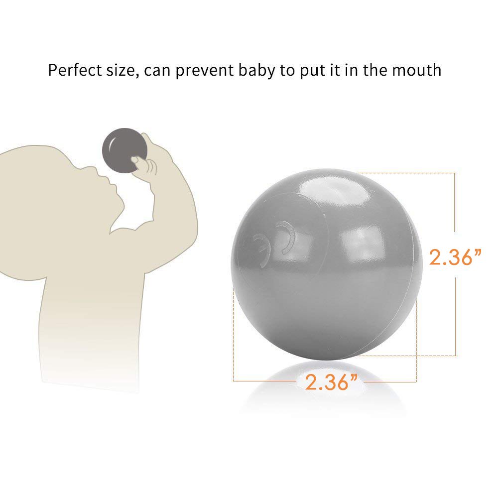 Wonder Space Soft Pit Balls, Chemical-Free Crush Proof Plastic Ocean Ball, BPA Free with No Smell, Safe for Toddler Ball Pit/Kiddie Pool/Indoor Baby Playpen - Image 3