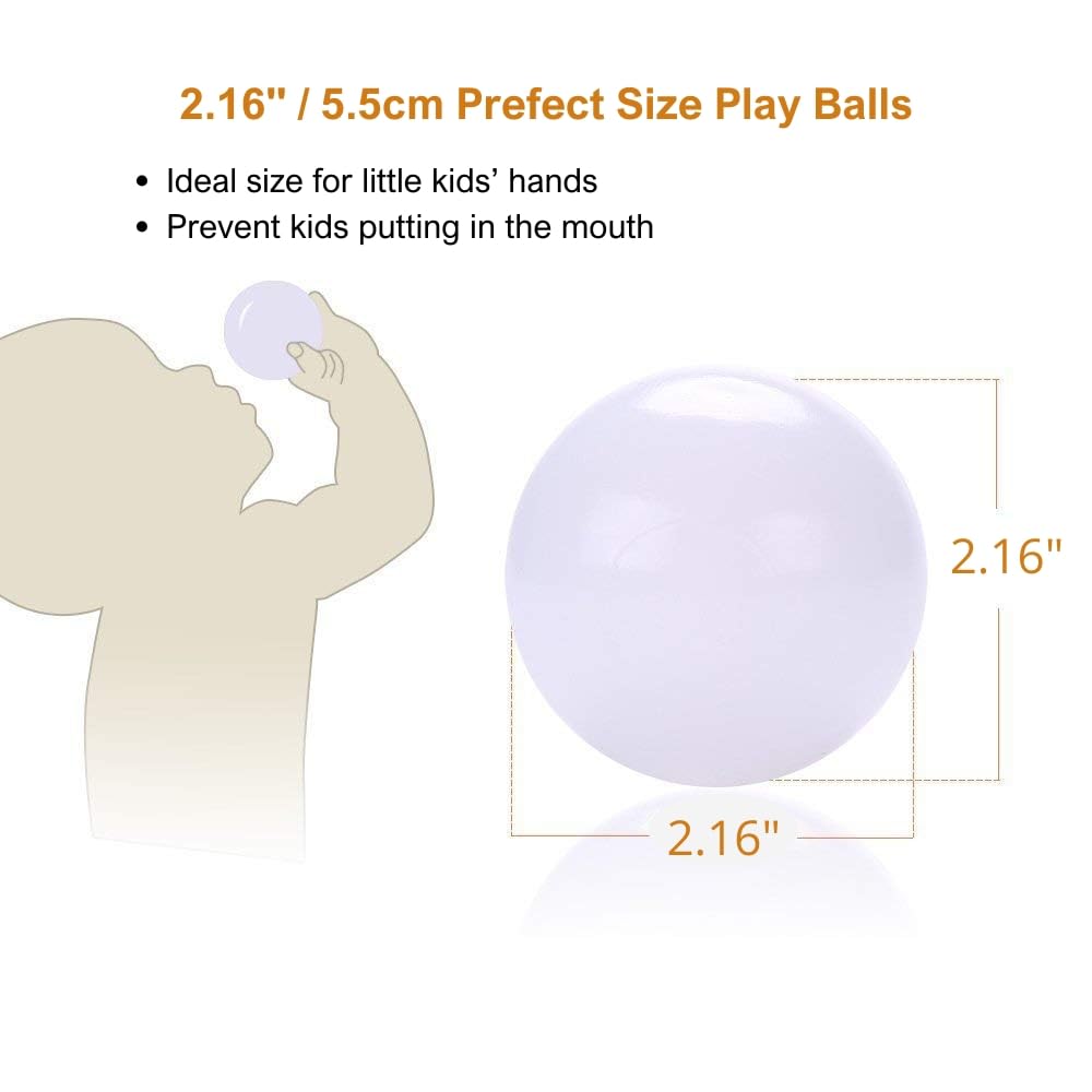 Wonder Space Soft Pit Balls, Chemical-Free Crush Proof Plastic Ocean Ball, BPA Free with No Smell, Safe for Toddler Ball Pit/Kiddie Pool/Indoor Baby Playpen - Image 3