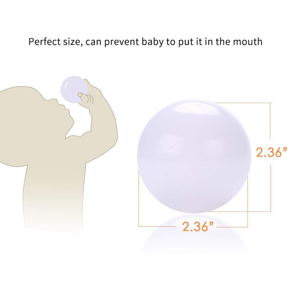 Wonder Space Soft Pit Balls, Chemical-Free Crush Proof Plastic Ocean Ball, BPA Free with No Smell, Safe for Toddler Ball Pit/Kiddie Pool/Indoor Baby Playpen - Image 5
