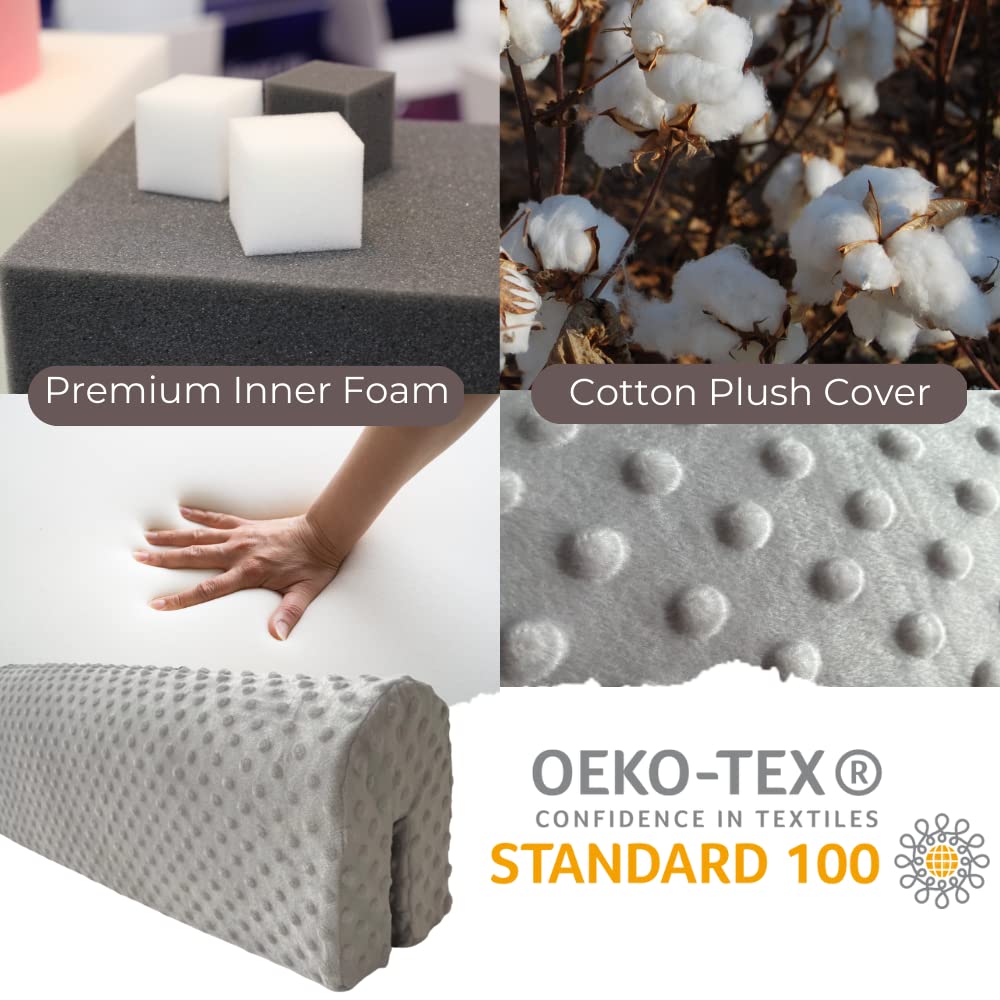 Wonder Space Toddlers' Bed Rail Bumpers Protecter - Children's Bed Guardrail Padding - Anti-Collision | Increased Height | Fall Prevention - Easy Installation Enhanced Safety Mostly Fit (Grey, 2.3ft) - Image 6